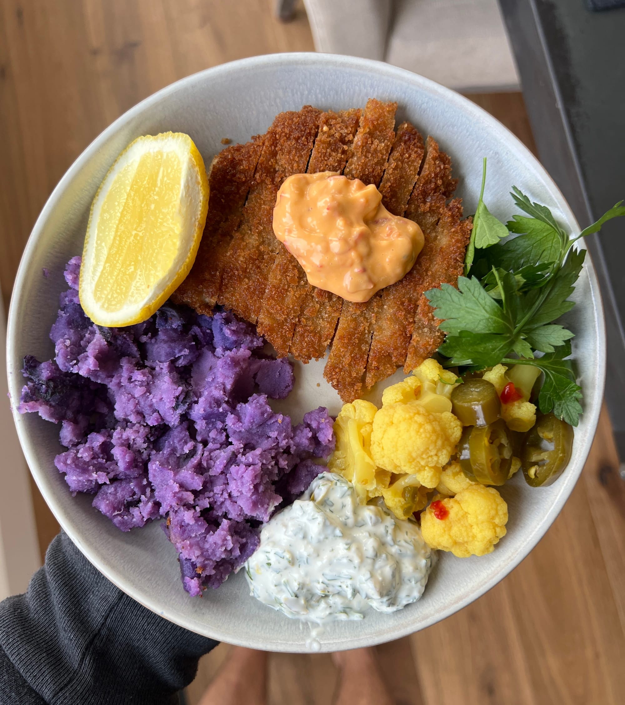 Olive Oil Fried Breaded Chicken Thighs